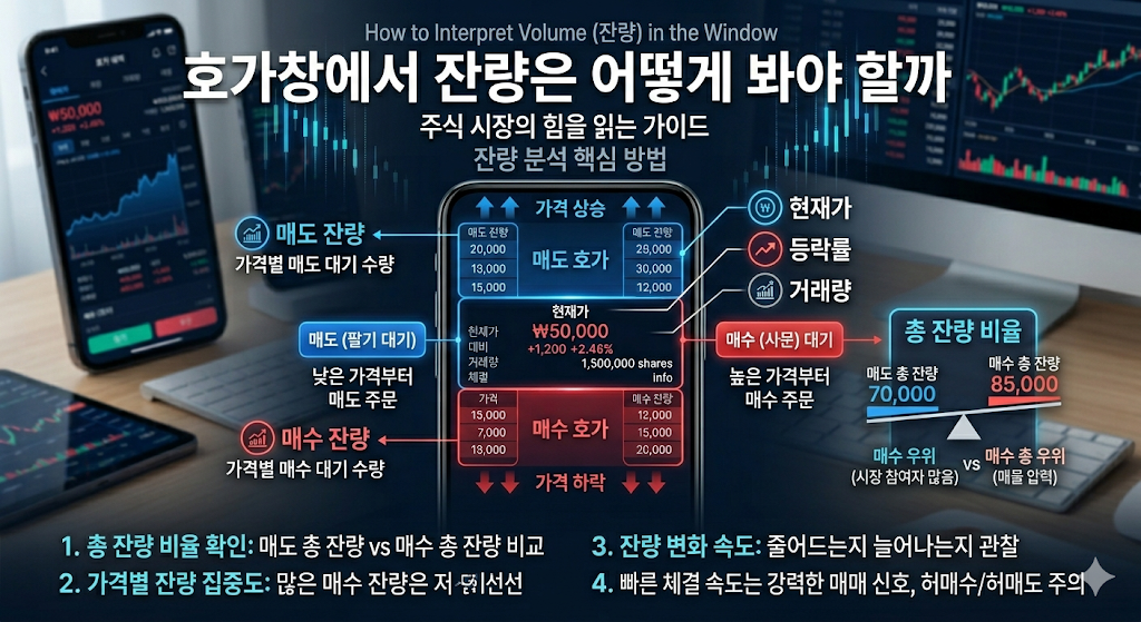 호가창에서 잔량은 어떻게 봐야 할까