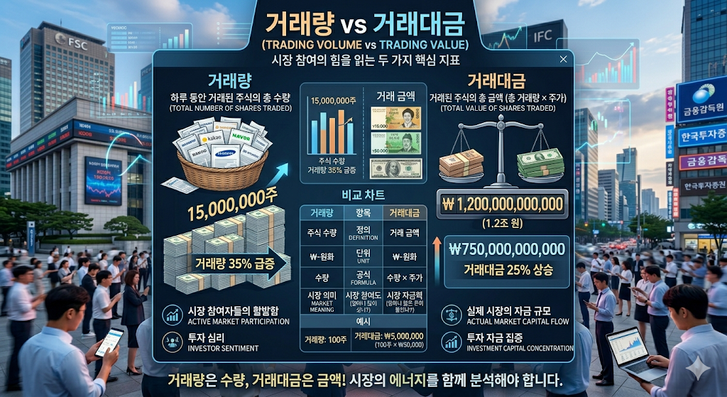 거래량과 거래대금 차이