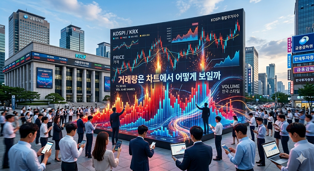거래량은 차트에서 어떻게 보일까