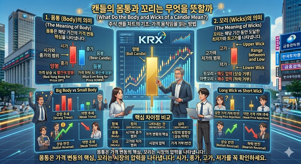 캔들의 몸통과 꼬리는 무엇을 뜻할까