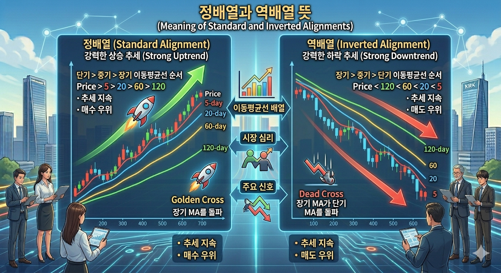 정배열과 역배열 뜻