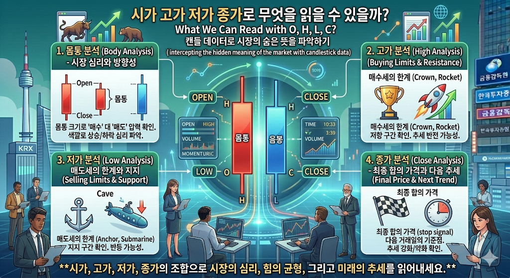 시가 고가 저가 종가로 무엇을 읽을 수 있을까