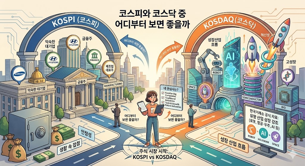 코스피와 코스닥 중 어디부터 보면 좋을까
