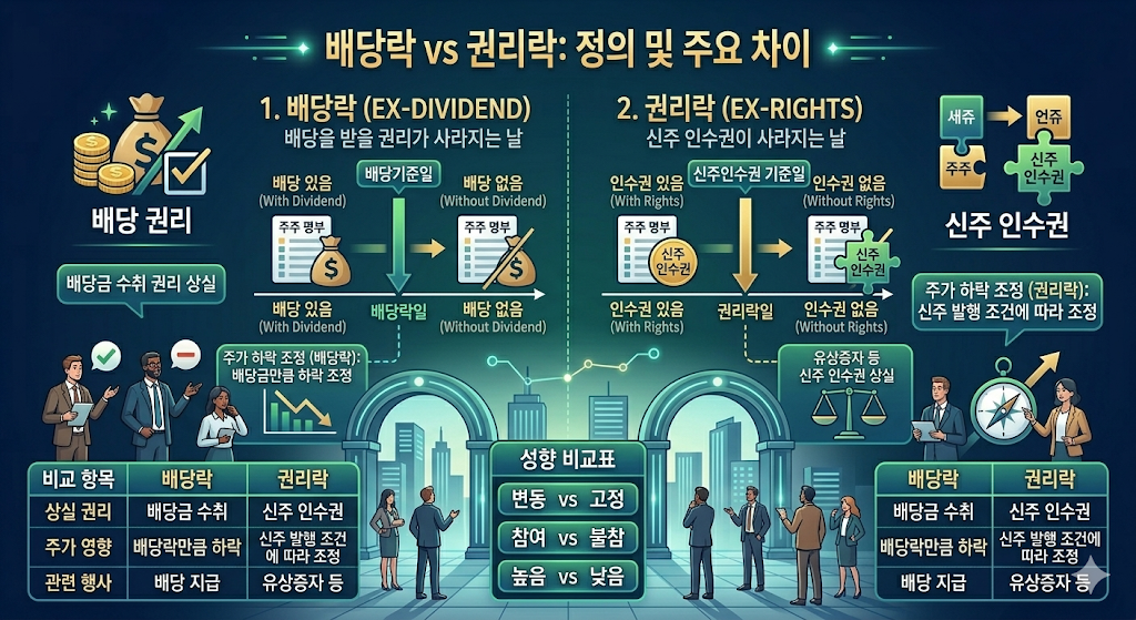 배당락과 권리락