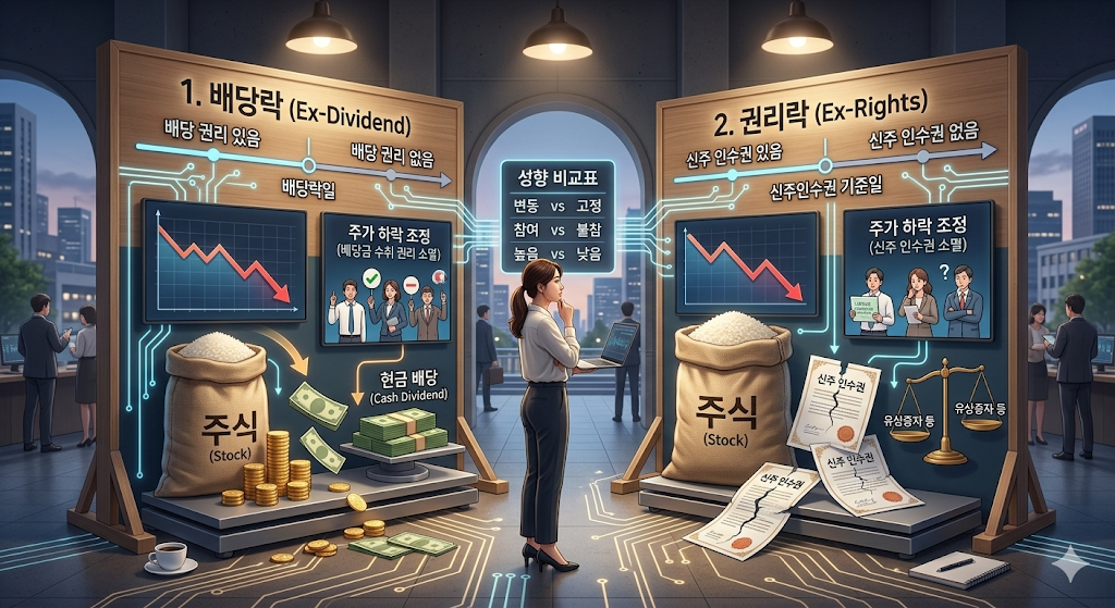 배당락과 권리락 차이