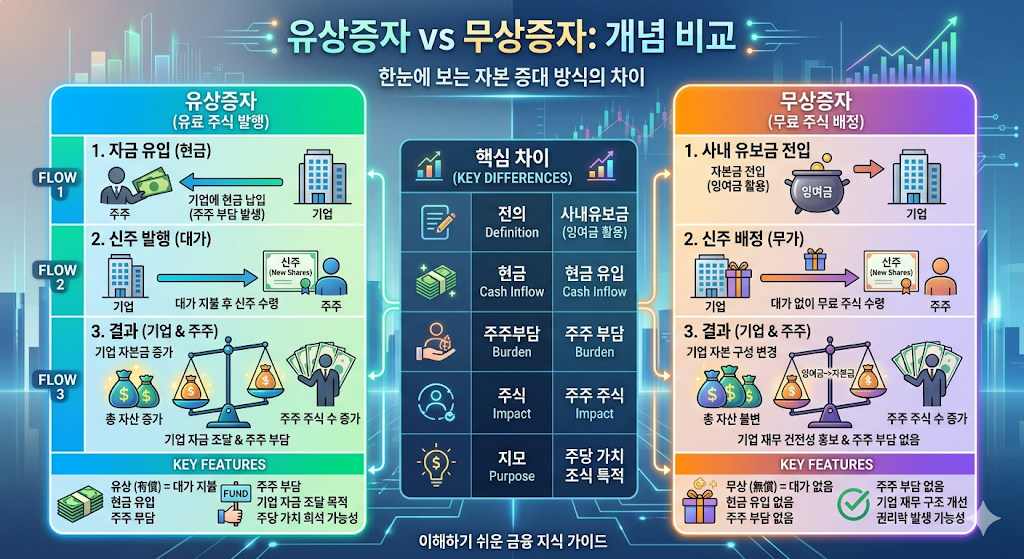 유상증자와 무상증자 한눈에