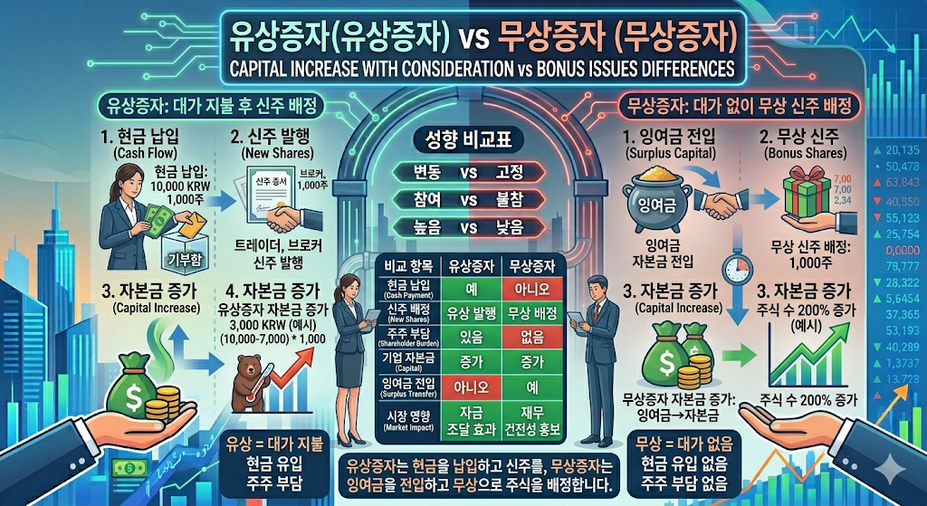 유상증자와 무상증자 차이
