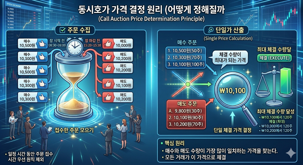 동시호가에서 가격은 어떻게 정해질까