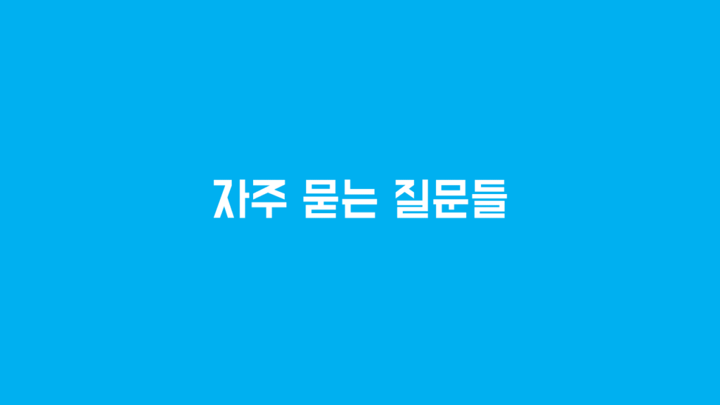 자주 묻는 질문들