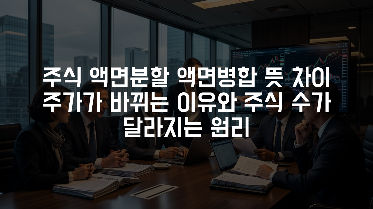 주식 액면분할 액면병합 뜻 차이